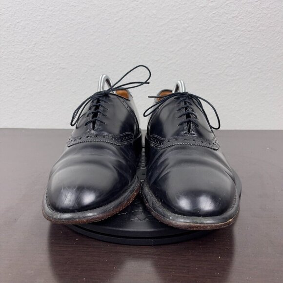 ALLEN EDMONDS Shelton Oxfords Dress Shoes Black Leather Mens Size 8.5 - Picture 5 of 10
